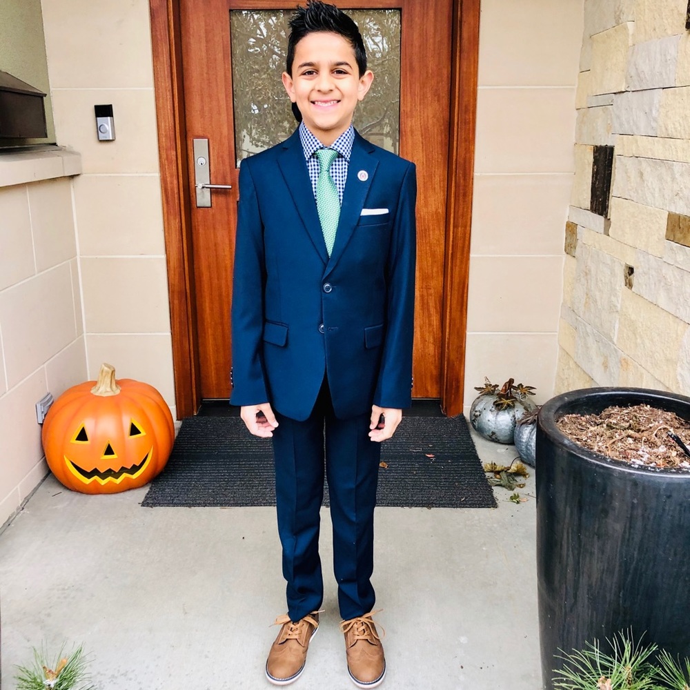 Boys Navy Suit Jacket